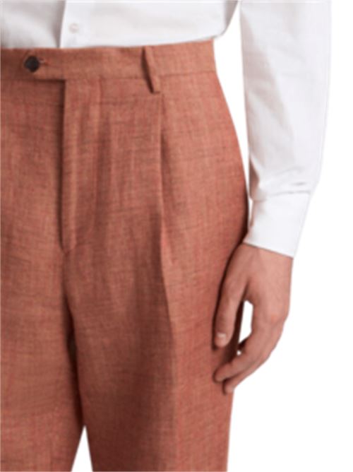 pantaloni uomo mattone lino misto cotone ETRO | MREA000199TUCH5F0612